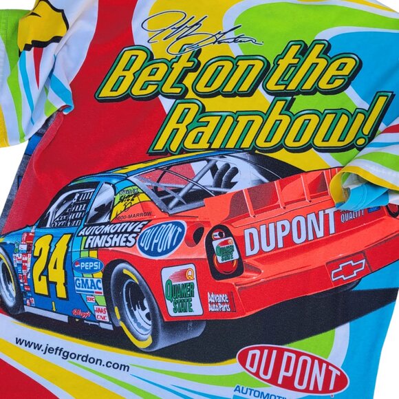 RARE Grail Jeff Gordon NASCAR Racing T-Shirt, All-Over Print, Size XL - Picture 5 of 15